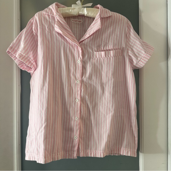 Rampage Pink & White Striped Pajama set - Picture 1 of 8